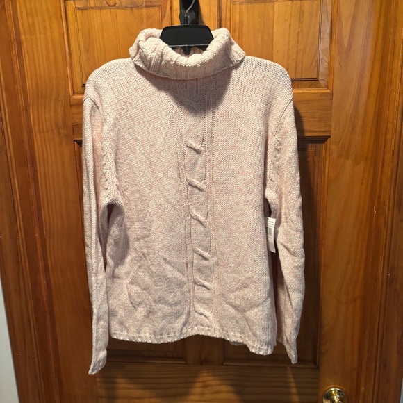 Carolyn Taylor Essentials Turtleneck Sweater in Pink Combo Large NWT - Picture 2 of 7